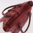 BALENCIAGA The Part Time Hand Bag Leather 2way Red 168028 Auth 189152A-6