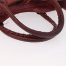 BALENCIAGA The Part Time Hand Bag Leather 2way Red 168028 Auth 189152A-7
