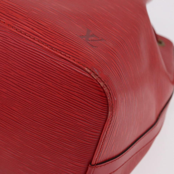 LOUIS VUITTON Epi Petit Noe Shoulder Bag Red M44107 LV Auth 189153