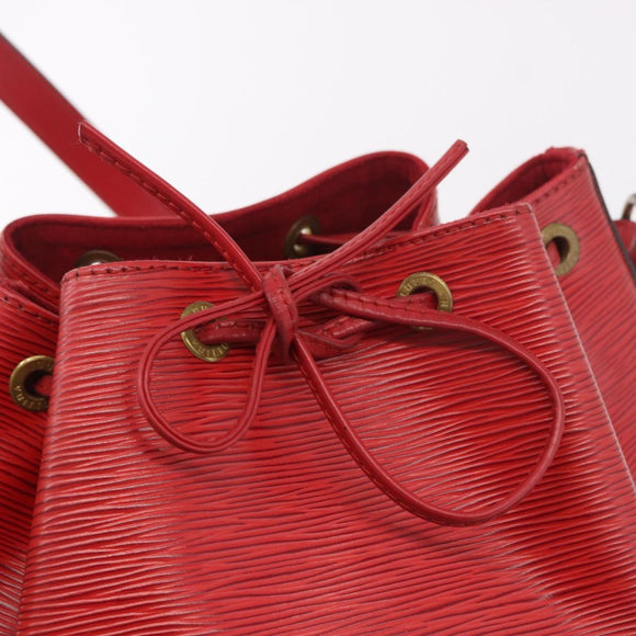 LOUIS VUITTON Epi Petit Noe Shoulder Bag Red M44107 LV Auth 189153