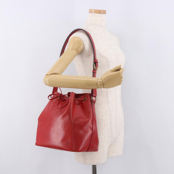 LOUIS VUITTON Epi Petit Noe Shoulder Bag Red M44107 LV Auth 189153