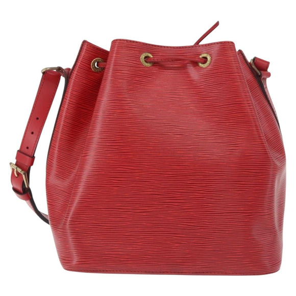 LOUIS VUITTON Epi Petit Noe Shoulder Bag Red M44107 LV Auth 189153