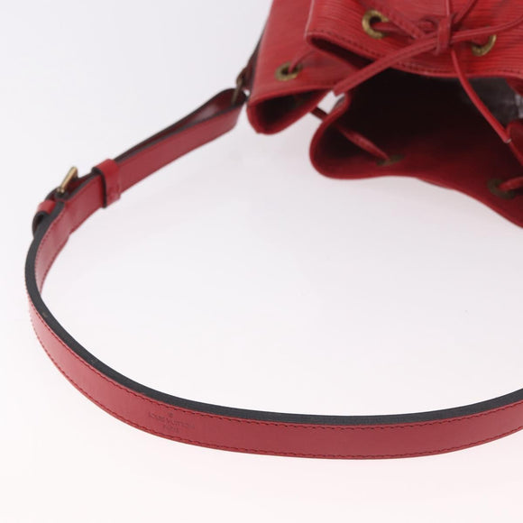 LOUIS VUITTON Epi Petit Noe Shoulder Bag Red M44107 LV Auth 189153