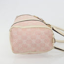 GUCCI GG Canvas Abbey Boston Bag Pink Gold Auth 189155-4