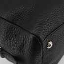 PRADA Boston Bag Leather Black Silver Auth 189156SAV-18