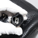 PRADA Boston Bag Leather Black Silver Auth 189156SAV-8