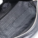PRADA Boston Bag Leather Black Silver Auth 189156SAV-9