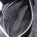 PRADA Boston Bag Leather Black Silver Auth 189156SAV-25