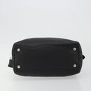 PRADA Boston Bag Leather Black Silver Auth 189156SAV-5