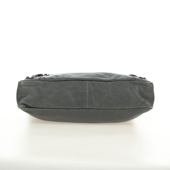 BALENCIAGA The Town Hand Bag Leather 2way Gray 240579 Auth 189158SAM