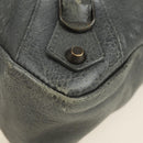 BALENCIAGA The Town Hand Bag Leather 2way Gray 240579 Auth 189158SAM-16