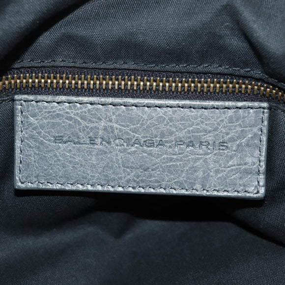 BALENCIAGA The Town Hand Bag Leather 2way Gray 240579 Auth 189158SAM