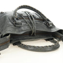 BALENCIAGA The Town Hand Bag Leather 2way Gray 240579 Auth 189158SAM-6