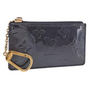 LOUIS VUITTON Vernis Pochette cree Coin Purse Indigo M91347 LV Auth 189160A-1