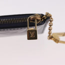 LOUIS VUITTON Vernis Pochette cree Coin Purse Indigo M91347 LV Auth 189160A-9