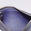 LOUIS VUITTON Vernis Pochette cree Coin Purse Indigo M91347 LV Auth 189160A-17