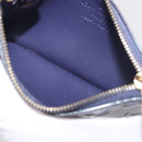 LOUIS VUITTON Vernis Pochette cree Coin Purse Indigo M91347 LV Auth 189160A-10