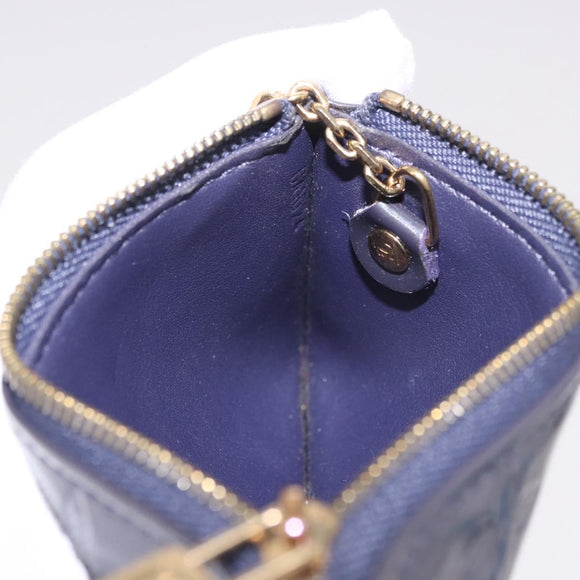 LOUIS VUITTON Vernis Pochette cree Coin Purse Indigo M91347 LV Auth 189160A