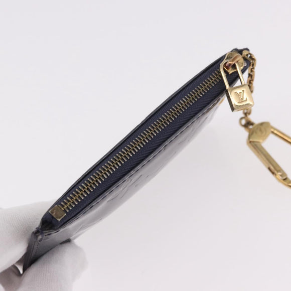 LOUIS VUITTON Vernis Pochette cree Coin Purse Indigo M91347 LV Auth 189160A