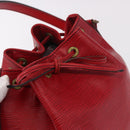 LOUIS VUITTON Epi Petit Noe Shoulder Bag Red M44107 LV Auth 189163-10