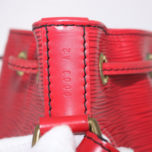 LOUIS VUITTON Epi Petit Noe Shoulder Bag Red M44107 LV Auth 189163