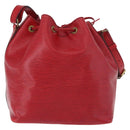 LOUIS VUITTON Epi Petit Noe Shoulder Bag Red M44107 LV Auth 189163-2