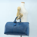 LOUIS VUITTON Epi Keepall 50 Boston Bag Blue M42965 LV Auth 189165V-20