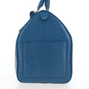 LOUIS VUITTON Epi Keepall 50 Boston Bag Blue M42965 LV Auth 189165V-3