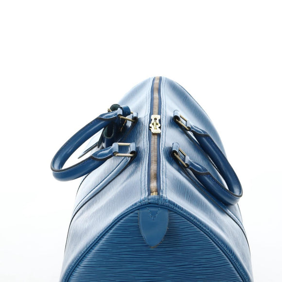 LOUIS VUITTON Epi Keepall 50 Boston Bag Blue M42965 LV Auth 189165V