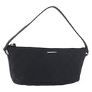 GUCCI GG Canvas Accessory Pouch Black Silver Auth 189166V-1