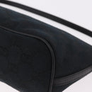 GUCCI GG Canvas Accessory Pouch Black Silver Auth 189166V-15