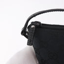 GUCCI GG Canvas Accessory Pouch Black Silver Auth 189166V-9