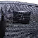 GUCCI GG Canvas Accessory Pouch Black Silver Auth 189166V-19