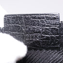 GUCCI GG Canvas Accessory Pouch Black Silver Auth 189166V-11