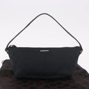 GUCCI GG Canvas Accessory Pouch Black Silver Auth 189166V-12