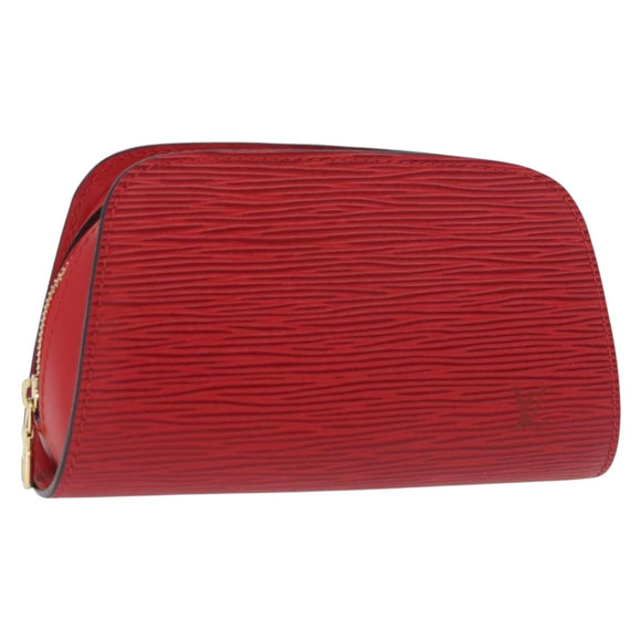 LOUIS VUITTON Epi Dauphine PM Pouch Red M48447 LV Auth 189167