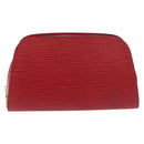 LOUIS VUITTON Epi Dauphine PM Pouch Red M48447 LV Auth 189167-13