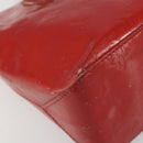 LOUIS VUITTON Monogram Vernis Reade PM Hand Bag Rouge M91088 LV Auth 189168-15