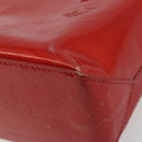LOUIS VUITTON Monogram Vernis Reade PM Hand Bag Rouge M91088 LV Auth 189168-16