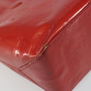 LOUIS VUITTON Monogram Vernis Reade PM Hand Bag Rouge M91088 LV Auth 189168-17