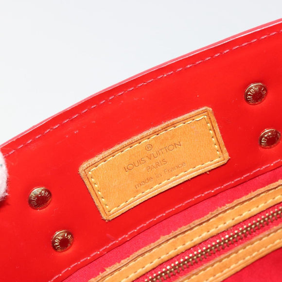 LOUIS VUITTON Monogram Vernis Reade PM Hand Bag Rouge M91088 LV Auth 189168