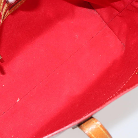 LOUIS VUITTON Monogram Vernis Reade PM Hand Bag Rouge M91088 LV Auth 189168