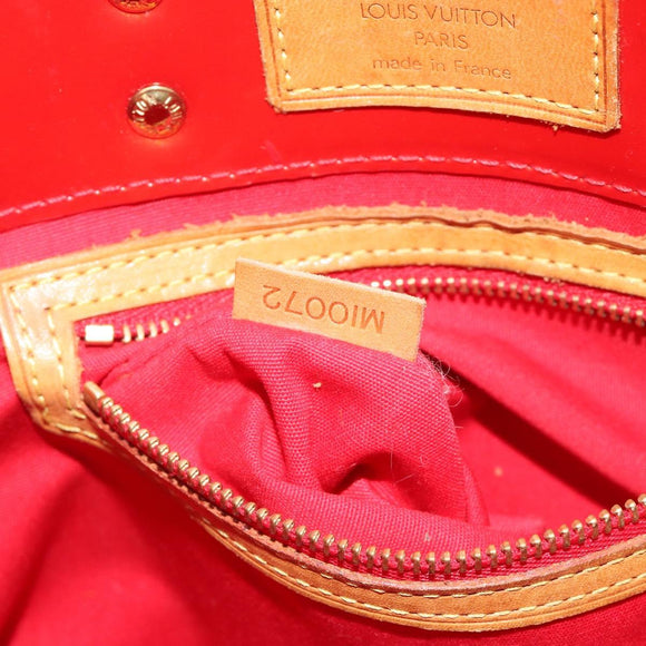 LOUIS VUITTON Monogram Vernis Reade PM Hand Bag Rouge M91088 LV Auth 189168