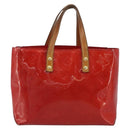 LOUIS VUITTON Monogram Vernis Reade PM Hand Bag Rouge M91088 LV Auth 189168-13