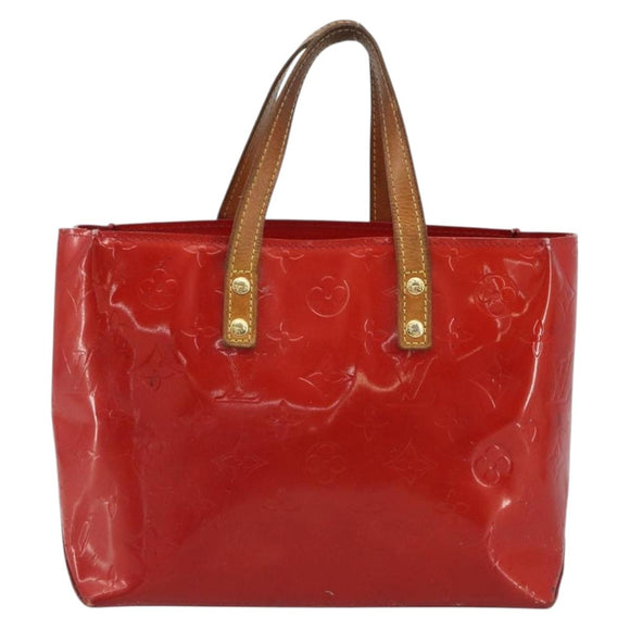 LOUIS VUITTON Monogram Vernis Reade PM Hand Bag Rouge M91088 LV Auth 189168
