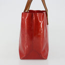 LOUIS VUITTON Monogram Vernis Reade PM Hand Bag Rouge M91088 LV Auth 189168-3
