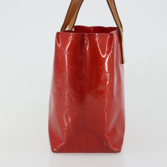 LOUIS VUITTON Monogram Vernis Reade PM Hand Bag Rouge M91088 LV Auth 189168