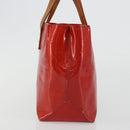 LOUIS VUITTON Monogram Vernis Reade PM Hand Bag Rouge M91088 LV Auth 189168-4