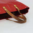 LOUIS VUITTON Monogram Vernis Reade PM Hand Bag Rouge M91088 LV Auth 189168-7