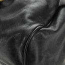 Miu Miu Ribbon Hand Bag Leather 2way Black Gold Auth 189170SAM-19